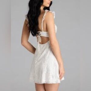 Windsor White Backless Lace Dress